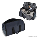 Bolsa plegable ideal para viajes con funda para ropa y asa doble color azul oscuro segunda vista