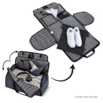 Bolsa plegable ideal para viajes con funda para ropa y asa doble color azul oscuro tercera vista