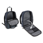 Mochila ideal para viajes con correa para trolley y asas color azul oscuro quinta vista