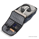 Mochila ideal para viajes con correa para trolley y asas color azul oscuro sexta vista