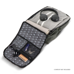 Mochila ideal para viajes con correa para trolley y asas color verde oscuro sexta vista