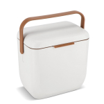 Nevera portátil compacta antigoteo para bebidas y snacks 8L color blanco