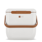 Nevera portátil compacta antigoteo para bebidas y snacks 8L color blanco tercera vista