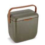 Nevera portátil compacta antigoteo para bebidas y snacks 8L color verde militar