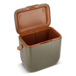 Nevera portátil compacta antigoteo para bebidas y snacks 8L color verde militar quinta vista
