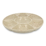 Plato de cerámica artesanal con diseño de salpicado Sagaform color beige