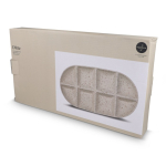 Bandeja de cerámica artesanal con diseño de salpicado Sagaform color beige quinta vista