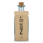 Botella cuadrada de vidrio fabricada en Europa con tapa antigoteo 1L color transparente segunda vista