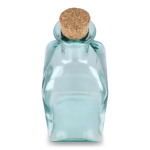 Botella cuadrada de vidrio fabricada en Europa con tapa antigoteo 1L color transparente sexta vista