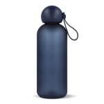 Botella antigoteo mate con tapón redondo y asa Sagaform 650ml color azul oscuro cuarta vista