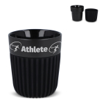 Taza fabricada en Europa con funda de silicona negra 280ml