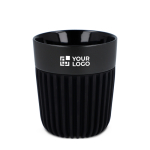Taza fabricada en Europa con funda de silicona negra 280ml vista principal