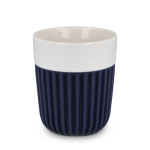 Taza de porcelana fabricada en Europa con funda aislante 280ml color azul oscuro
