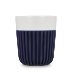 Taza de porcelana fabricada en Europa con funda aislante 280ml color azul oscuro segunda vista