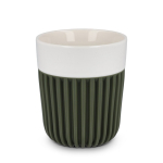 Taza de porcelana fabricada en Europa con funda aislante 280ml color verde militar