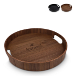 Bandeja con asas integradas bicolor de madera certificada