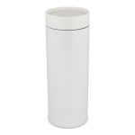 Termo de acero inoxidable para llevar con tapa 360° antigoteo 400ml color blanco
