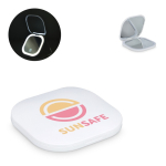 Espejo compacto con luz recargable y aumento doble ideal para viajes