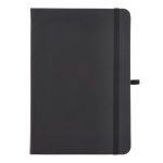 Libreta de PU con notas adhesivas y bolsillo interior hojas a puntos A5 color negro