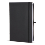 Libreta de PU con notas adhesivas y bolsillo interior hojas a puntos A5 color negro segunda vista