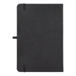 Libreta de PU con notas adhesivas y bolsillo interior hojas a puntos A5 color negro tercera vista