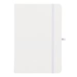 Libreta de PU con notas adhesivas y bolsillo interior hojas a puntos A5 color blanco