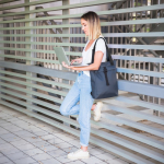 Mochila para portátil acolchada y resistente a salpicaduras 15,6'' color azul oscuro octava vista