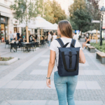 Mochila para portátil acolchada y resistente a salpicaduras 15,6'' color azul oscuro