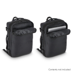 Mochila de viaje expandible y espaciosa apta para equipaje de mano color negro novena vista