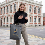 Mochila para portátil convertible en bandolera con cinta ajustable 15.6'' color gris octava vista