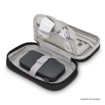 Estuche organizador compacto para accesorios tecnológicos color negro quinta vista