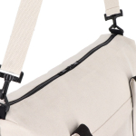 Bolsa de viaje de algodón y fibras recicladas con asas cortas y largas color beige septima vista
