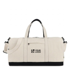 Bolsa de viaje de algodón y poliéster con bolsillo frontal y lateral vista principal