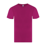 Camiseta adulto manga corta de algodón con cuello redondo 150g/m² color fucsia primera vista