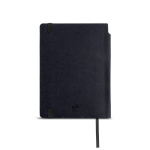 Libreta de piel sintética reciclada con tapa flexible A5 hojas lisas color negro vista 2