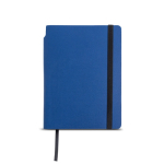 Libreta de piel sintética reciclada con tapa flexible A5 hojas lisas color azul marino