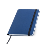 Libreta de piel sintética reciclada con tapa flexible A5 hojas lisas color azul marino vista 1