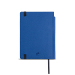 Libreta de piel sintética reciclada con tapa flexible A5 hojas lisas color azul marino vista 2