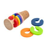 Tapón de corcho para botella con anillos de colores marcacopas vista 2
