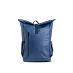 Mochila enrollable con revestimiento de PU y bolsillo portátil 15,6'' color azul marino