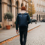 Mochila enrollable con revestimiento de PU y bolsillo portátil 15,6'' vista de ambiente