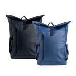 Mochila enrollable con revestimiento de PU y bolsillo portátil 15,6'' vista con varios colores