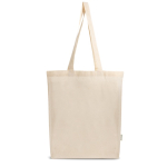 Bolsa de algodón y plástico reciclado con fuelle 140 g/m2 color beige