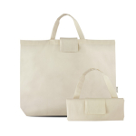 Bolsa plegable de la compra de algodón y plástico reciclado 140 g/m2 vista 2