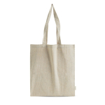 Bolsa de algodón reciclado melange con asas largas resistencia 8kg