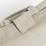 Bolsa plegable de algodón reciclado con fuelle y asas cortas 150 g/m2