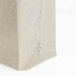 Bolsa plegable de algodón reciclado con fuelle y asas cortas 150 g/m2 vista 2