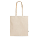 Bolsa de compras con asas largas de material ecológico 140 g/m2 color beige