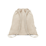 Mochila de cuerdas de algodón y plástico reciclado 140 g/m2 color beige vista 1