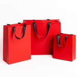 Bolsa de papel premium en acabado mate con asas de tela resistente 4kg vista de ambiente